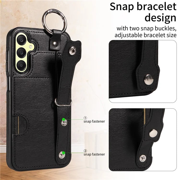 008 For Samsung Galaxy A25 5G (Global) (161.0 x 76.5 x 8.3mm) TPU Case Kickstand Phone Cover with Card Slot