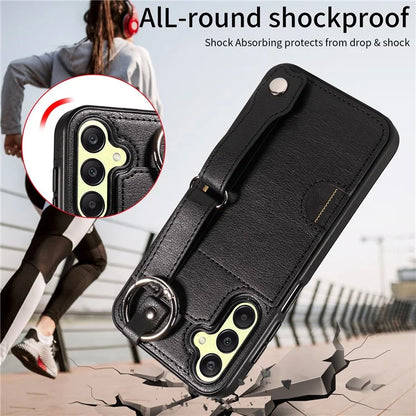 008 For Samsung Galaxy A25 5G (Global) (161.0 x 76.5 x 8.3mm) TPU Case Kickstand Phone Cover with Card Slot