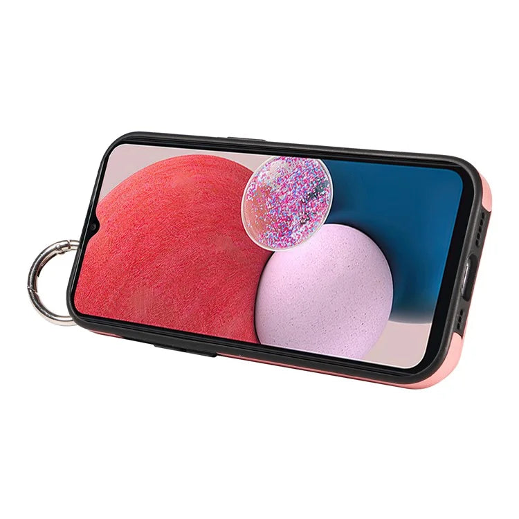 008 For Samsung Galaxy A13 5G / A13 4G /  A04s 4G (164.7 x 76.7 x 9.1 mm) / A04 4G (164.4 x 76) Case Bump Proof Leather+TPU Cover