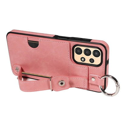 008 For Samsung Galaxy A13 5G / A13 4G /  A04s 4G (164.7 x 76.7 x 9.1 mm) / A04 4G (164.4 x 76) Case Bump Proof Leather+TPU Cover