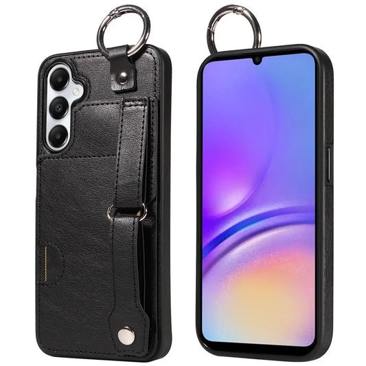 008 For Samsung Galaxy A05s 4G Case Calf Texture Leather+TPU Mobile Phone Cover