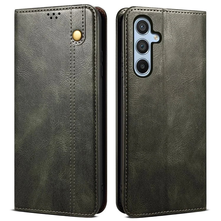 For Samsung Galaxy M15 5G / F15 5G Case Crazy Horse Texture Leather Flip Wallet Phone Cover
