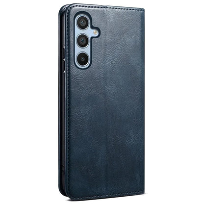 For Samsung Galaxy M55 5G / C55 5G / F55 5G Case Waxy Crazy Horse Texture Phone Cover with Magnetic Clasp