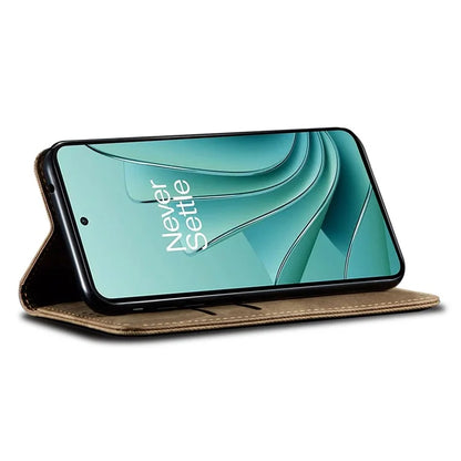For OnePlus Nord CE4 5G Case Bump Proof Leather+TPU Stand View Phone Cover