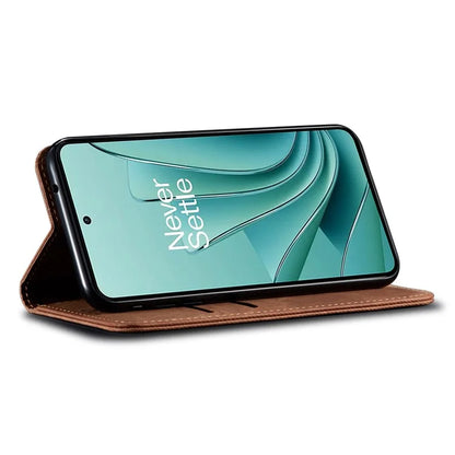 For OnePlus Nord CE4 5G Case Bump Proof Leather+TPU Stand View Phone Cover