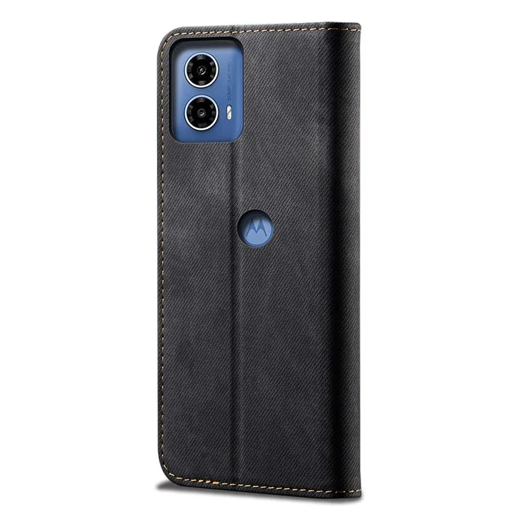 For Motorola Moto E14 4G / G04 4G / G04s 4G / G24 4G Case Anti-Drop Leather+TPU Stand View Phone Cover
