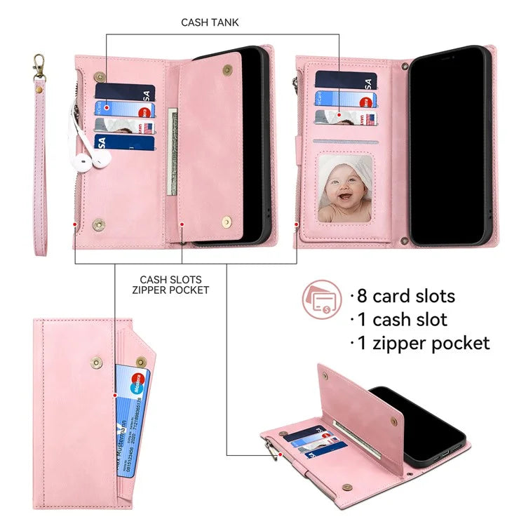 ESEBLE Star Series For Samsung Galaxy M55 5G / C55 5G / F55 5G Case PU Leather+TPU Cover with Wallet Stand