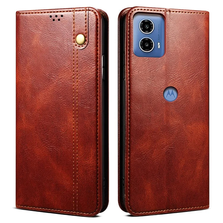 For Motorola Moto E14 4G / G04 4G / G04s 4G / G24 4G Case Leather Stand Magnetic Closing Phone Wallet Cover