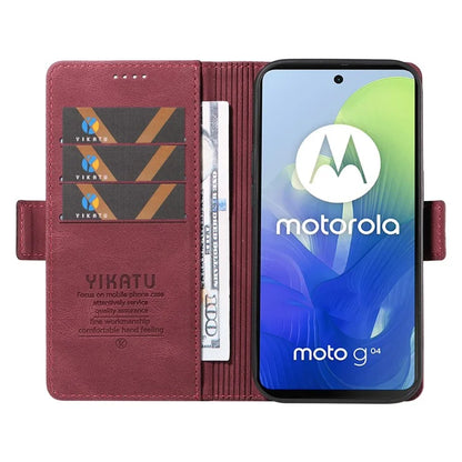 YIKATU YK-005 For Motorola Moto E14 4G / G04 4G / G04s 4G / G24 4G Case Soft Skin-Touch Leather Stand Phone Cover