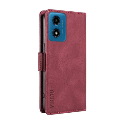 YIKATU YK-005 For Motorola Moto E14 4G / G04 4G / G04s 4G / G24 4G Case Soft Skin-Touch Leather Stand Phone Cover