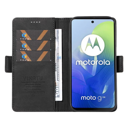 YIKATU YK-005 For Motorola Moto E14 4G / G04 4G / G04s 4G / G24 4G Case Soft Skin-Touch Leather Stand Phone Cover