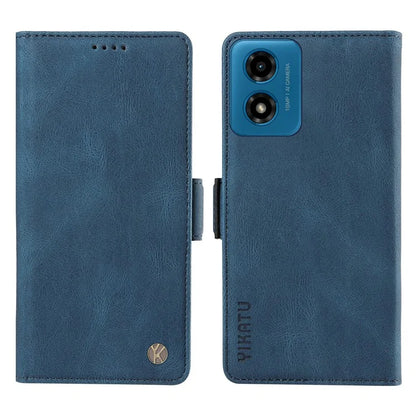 YIKATU YK-005 For Motorola Moto E14 4G / G04 4G / G04s 4G / G24 4G Case Soft Skin-Touch Leather Stand Phone Cover