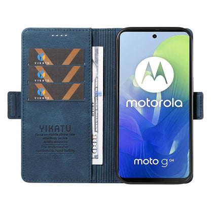 YIKATU YK-005 For Motorola Moto E14 4G / G04 4G / G04s 4G / G24 4G Case Soft Skin-Touch Leather Stand Phone Cover