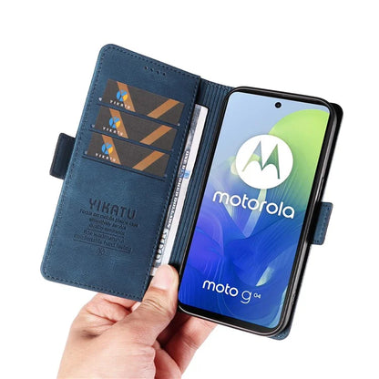 YIKATU YK-005 For Motorola Moto E14 4G / G04 4G / G04s 4G / G24 4G Case Soft Skin-Touch Leather Stand Phone Cover