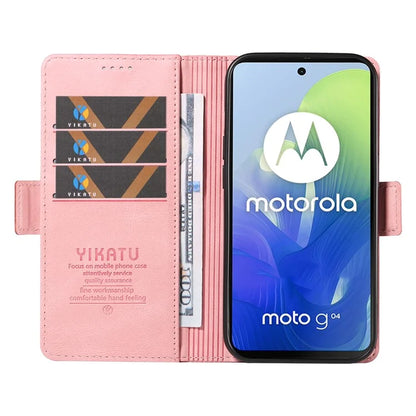 YIKATU YK-005 For Motorola Moto E14 4G / G04 4G / G04s 4G / G24 4G Case Soft Skin-Touch Leather Stand Phone Cover
