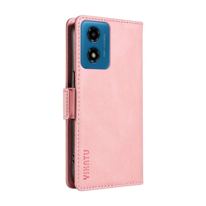 YIKATU YK-005 For Motorola Moto E14 4G / G04 4G / G04s 4G / G24 4G Case Soft Skin-Touch Leather Stand Phone Cover