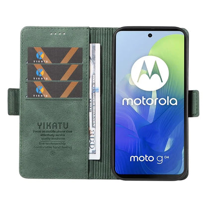 YIKATU YK-005 For Motorola Moto E14 4G / G04 4G / G04s 4G / G24 4G Case Soft Skin-Touch Leather Stand Phone Cover