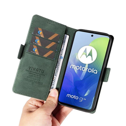 YIKATU YK-005 For Motorola Moto E14 4G / G04 4G / G04s 4G / G24 4G Case Soft Skin-Touch Leather Stand Phone Cover