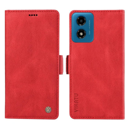 YIKATU YK-005 For Motorola Moto E14 4G / G04 4G / G04s 4G / G24 4G Case Soft Skin-Touch Leather Stand Phone Cover