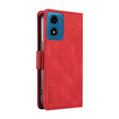 YIKATU YK-005 For Motorola Moto E14 4G / G04 4G / G04s 4G / G24 4G Case Soft Skin-Touch Leather Stand Phone Cover