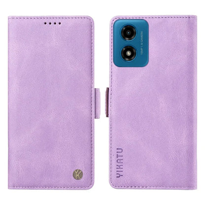 YIKATU YK-005 For Motorola Moto E14 4G / G04 4G / G04s 4G / G24 4G Case Soft Skin-Touch Leather Stand Phone Cover