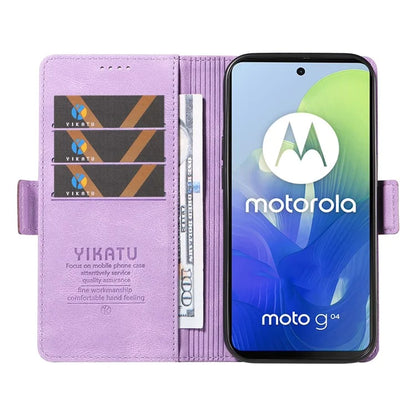YIKATU YK-005 For Motorola Moto E14 4G / G04 4G / G04s 4G / G24 4G Case Soft Skin-Touch Leather Stand Phone Cover