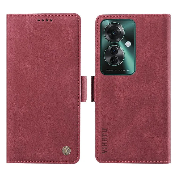 YIKATU YK-005 For Oppo Reno11 F 5G / F25 Pro 5G Leather Phone Case Stand Wallet Cover