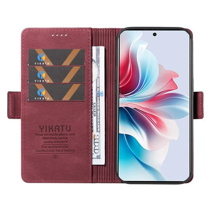 YIKATU YK-005 For Oppo Reno11 F 5G / F25 Pro 5G Leather Phone Case Stand Wallet Cover