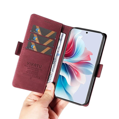 YIKATU YK-005 For Oppo Reno11 F 5G / F25 Pro 5G Leather Phone Case Stand Wallet Cover