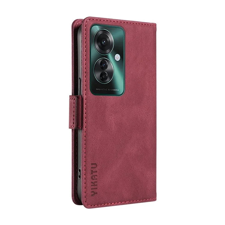 YIKATU YK-005 For Oppo Reno11 F 5G / F25 Pro 5G Leather Phone Case Stand Wallet Cover
