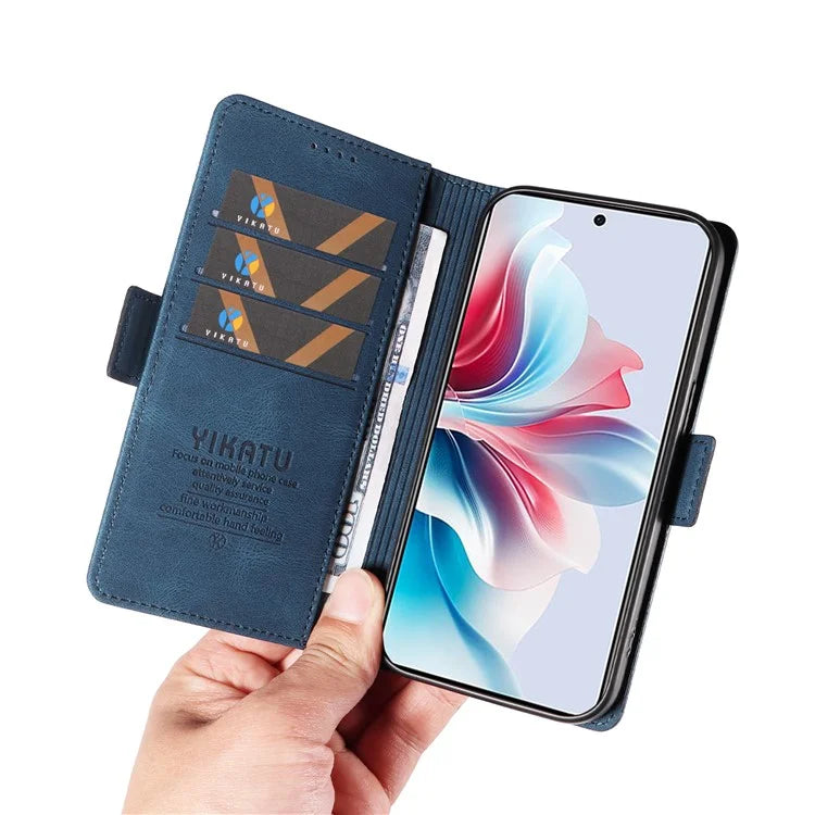 YIKATU YK-005 For Oppo Reno11 F 5G / F25 Pro 5G Leather Phone Case Stand Wallet Cover