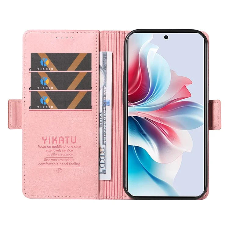 YIKATU YK-005 For Oppo Reno11 F 5G / F25 Pro 5G Leather Phone Case Stand Wallet Cover