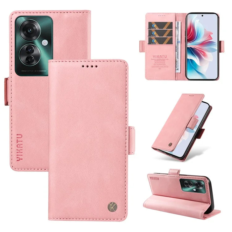 YIKATU YK-005 For Oppo Reno11 F 5G / F25 Pro 5G Leather Phone Case Stand Wallet Cover