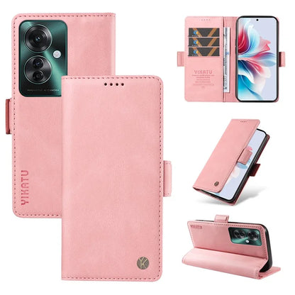 YIKATU YK-005 For Oppo Reno11 F 5G / F25 Pro 5G Leather Phone Case Stand Wallet Cover