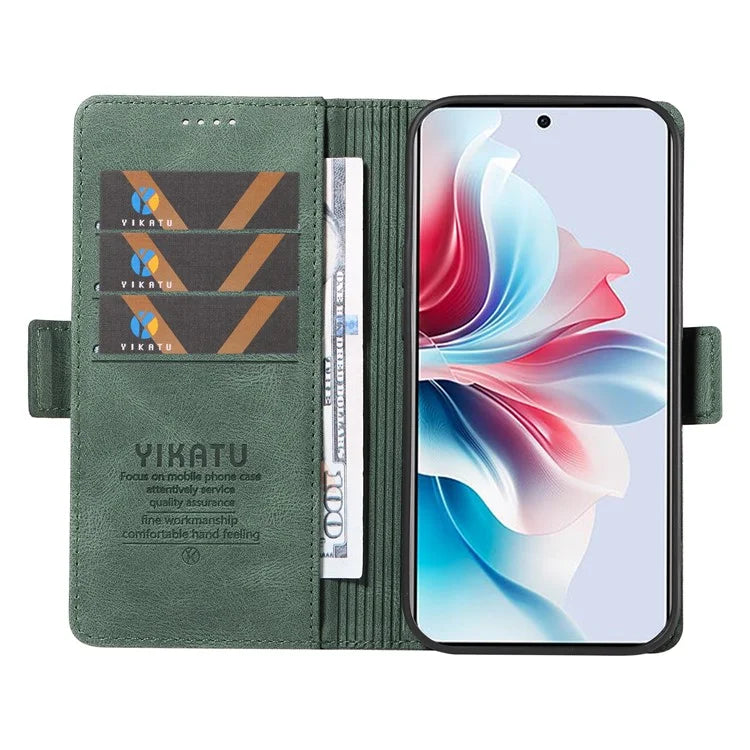 YIKATU YK-005 For Oppo Reno11 F 5G / F25 Pro 5G Leather Phone Case Stand Wallet Cover