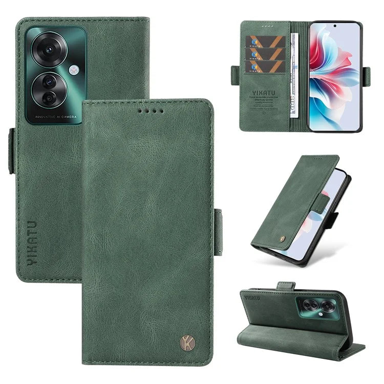 YIKATU YK-005 For Oppo Reno11 F 5G / F25 Pro 5G Leather Phone Case Stand Wallet Cover