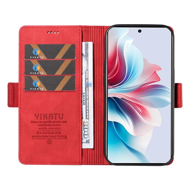 YIKATU YK-005 For Oppo Reno11 F 5G / F25 Pro 5G Leather Phone Case Stand Wallet Cover