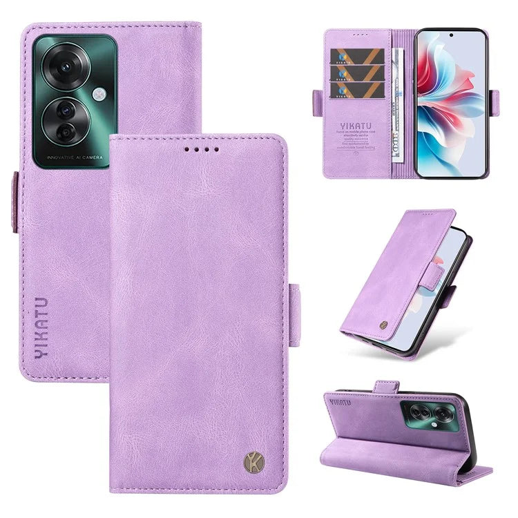 YIKATU YK-005 For Oppo Reno11 F 5G / F25 Pro 5G Leather Phone Case Stand Wallet Cover