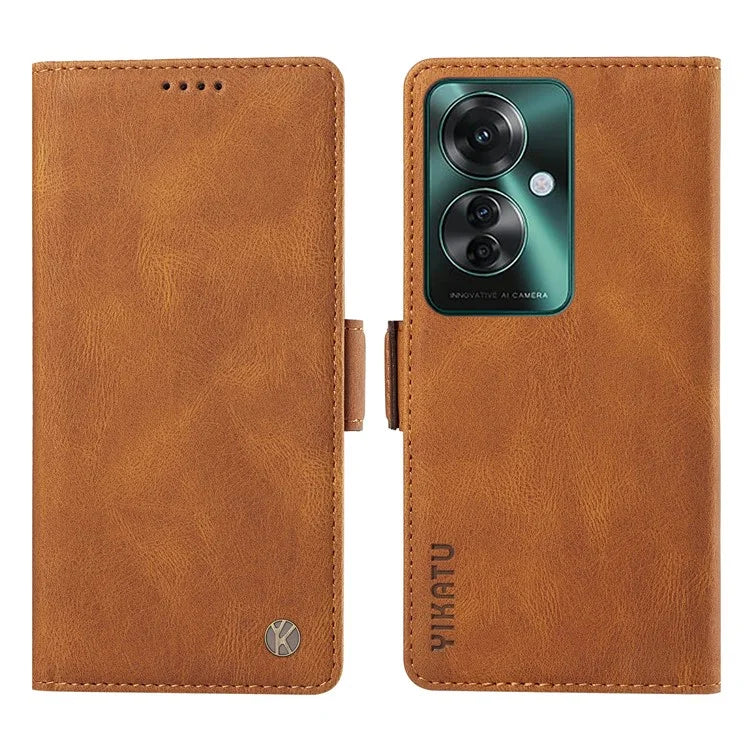 YIKATU YK-005 For Oppo Reno11 F 5G / F25 Pro 5G Leather Phone Case Stand Wallet Cover