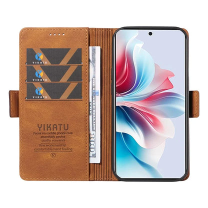 YIKATU YK-005 For Oppo Reno11 F 5G / F25 Pro 5G Leather Phone Case Stand Wallet Cover