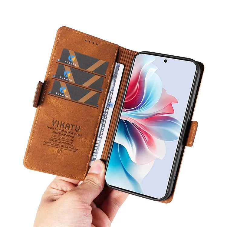 YIKATU YK-005 For Oppo Reno11 F 5G / F25 Pro 5G Leather Phone Case Stand Wallet Cover