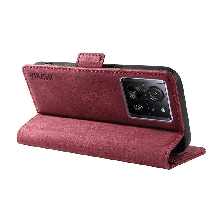 YIKATU YK-005 For Xiaomi 13T / 13T Pro / Redmi K60 Ultra Leather Phone Case Flip Stand Wallet Cover