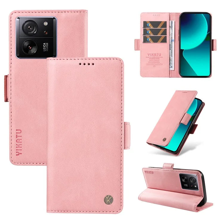 YIKATU YK-005 For Xiaomi 13T / 13T Pro / Redmi K60 Ultra Leather Phone Case Flip Stand Wallet Cover