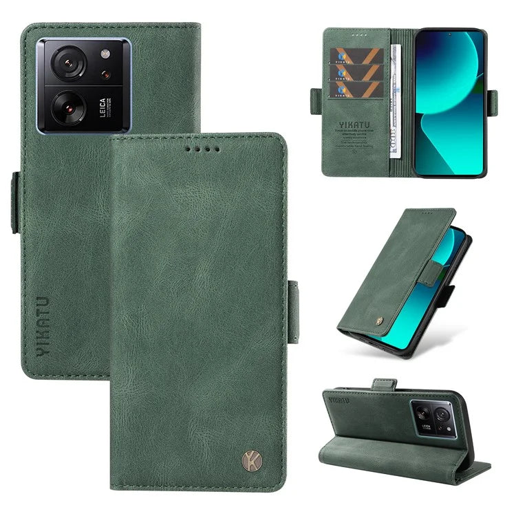 YIKATU YK-005 For Xiaomi 13T / 13T Pro / Redmi K60 Ultra Leather Phone Case Flip Stand Wallet Cover