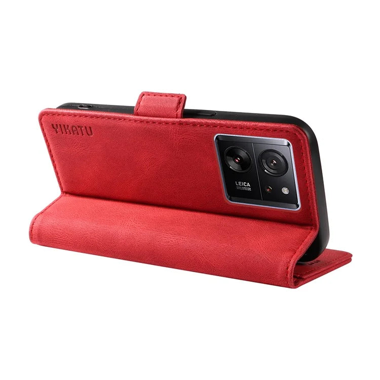 YIKATU YK-005 For Xiaomi 13T / 13T Pro / Redmi K60 Ultra Leather Phone Case Flip Stand Wallet Cover