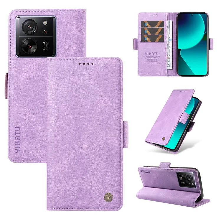 YIKATU YK-005 For Xiaomi 13T / 13T Pro / Redmi K60 Ultra Leather Phone Case Flip Stand Wallet Cover