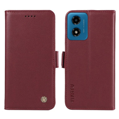 YIKATU YK-003 For Motorola Moto E14 4G / G04 4G / G04s 4G / G24 4G Case PU Leather Stand Shockproof Phone Cover