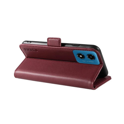 YIKATU YK-003 For Motorola Moto E14 4G / G04 4G / G04s 4G / G24 4G Case PU Leather Stand Shockproof Phone Cover