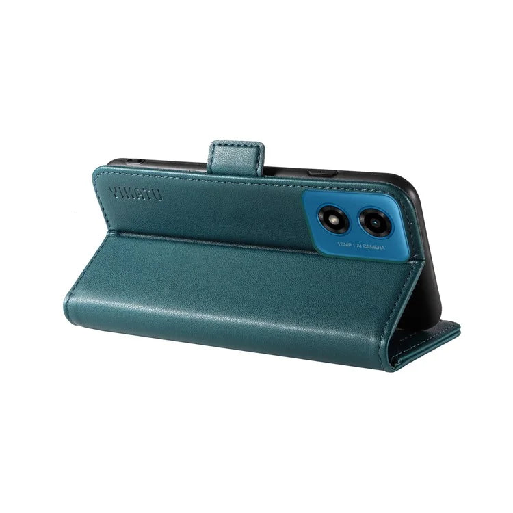 YIKATU YK-003 For Motorola Moto E14 4G / G04 4G / G04s 4G / G24 4G Case PU Leather Stand Shockproof Phone Cover