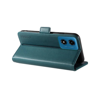 YIKATU YK-003 For Motorola Moto E14 4G / G04 4G / G04s 4G / G24 4G Case PU Leather Stand Shockproof Phone Cover